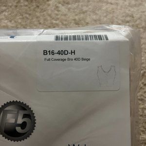 *new* B16-40D-H Full Coverage Bra 40D Beige Recovery Post Op Compression